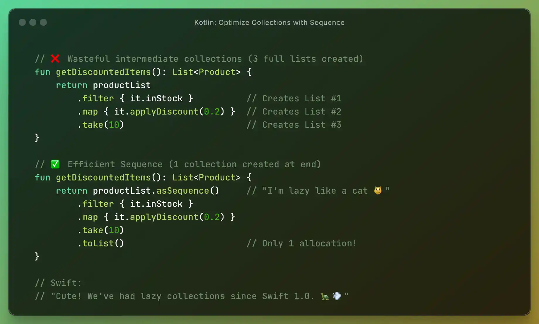 Kotlin: Optimize Collections with Sequence