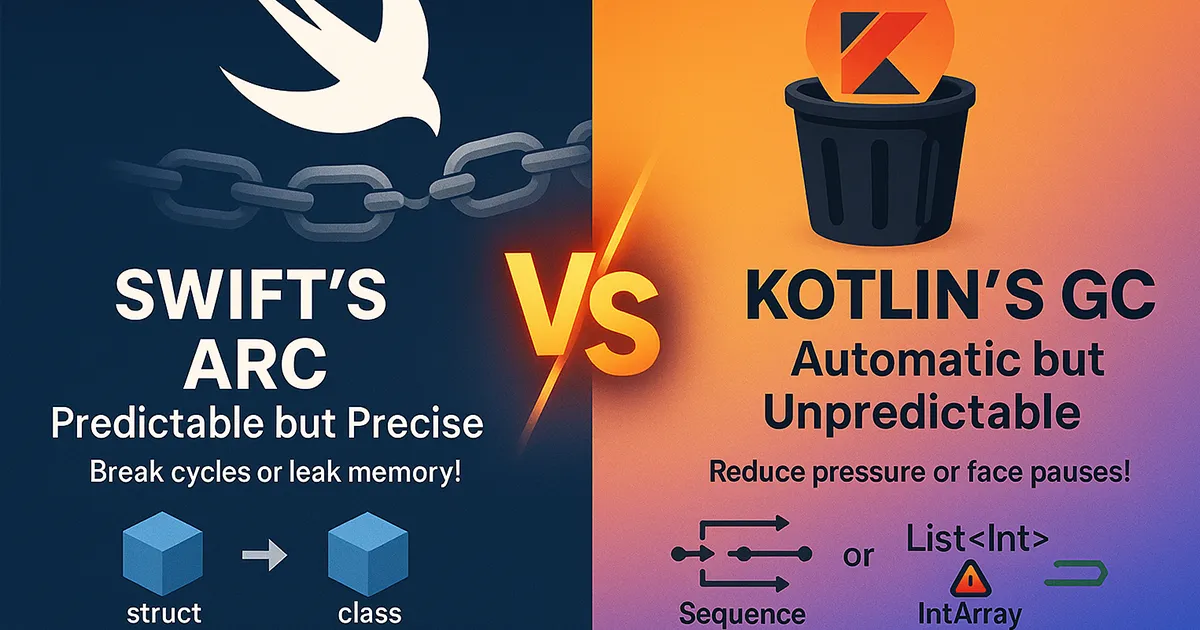 Memory Management Face-Off: Swift’s ARC vs Kotlin’s GC